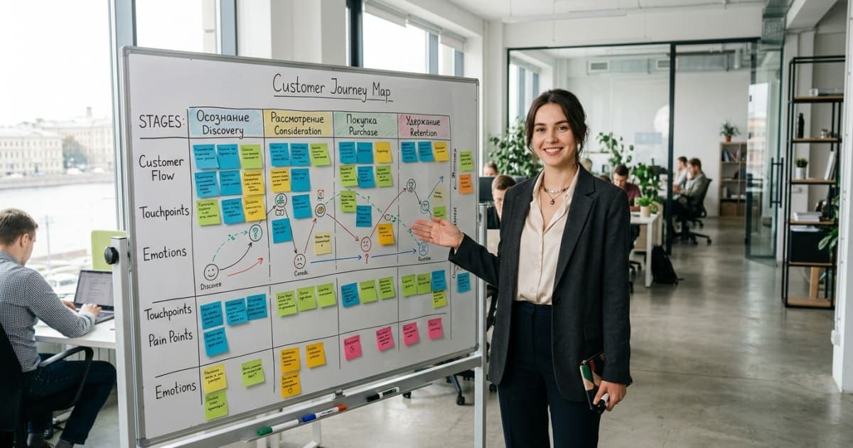 Customer Journey Map: карта пути клиента от первого контакта до покупки